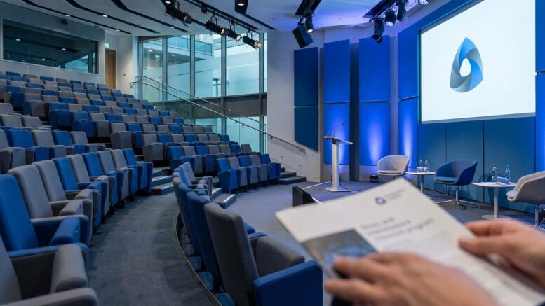 Conference podium at Propertymark One event