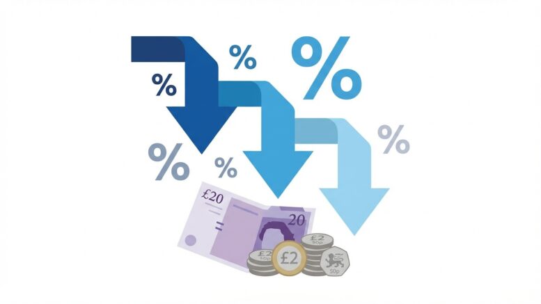 Three downward arrows representing projected 2026 rate cuts