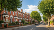 Victorian terraced houses on suburban street in Hillingdon