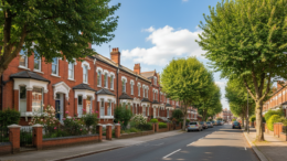 Victorian terraced houses on suburban street in Hillingdon