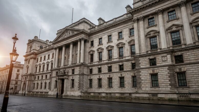 HM Treasury building in Westminster