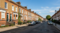 London terraced houses on residential street