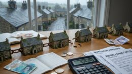 Broken property chain with scattered paperwork and costs