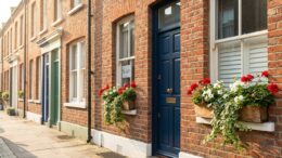 British terraced street with well-maintained rental properties