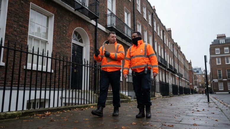 Council licensing officers patrol Westminster residential street