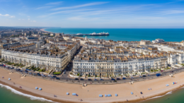 Aerial view of Brighton seafront properties at centre of short-let licensing debate