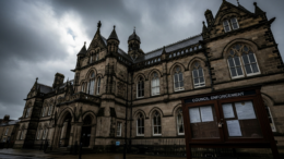 Calderdale council building with overcast sky