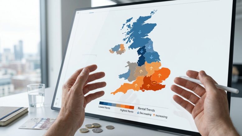 UK regional rental market data visualization