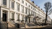 Georgian townhouses in London Mayfair district