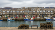 Scottish coastal town terraces reflecting affordable house prices