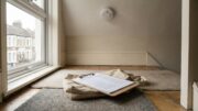 Property inspection checklist in rental flat hallway