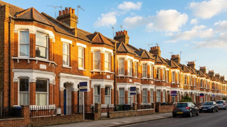 British terraced rental properties owned by company landlords