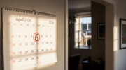 Calendar showing April 2026 with circled deadline date