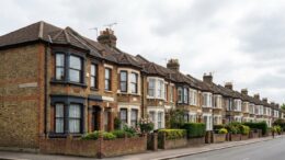 Victorian terraced houses on outer London suburban street
