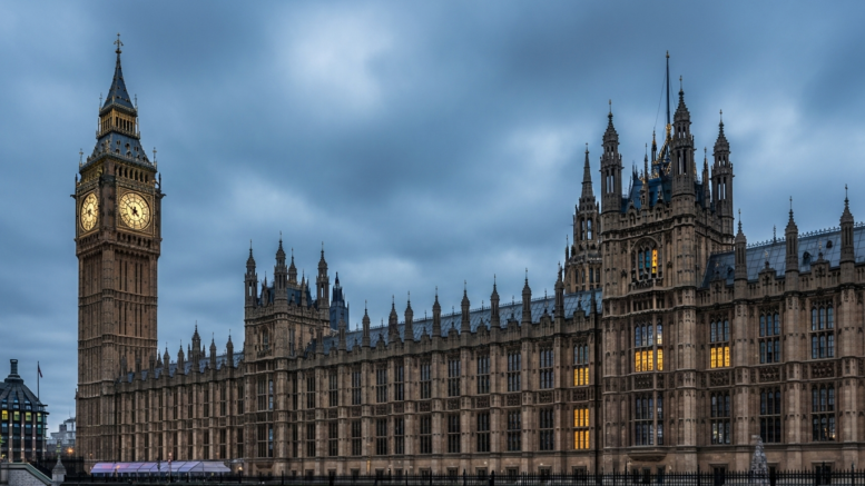 Houses of Parliament at twilight with Big Ben tower