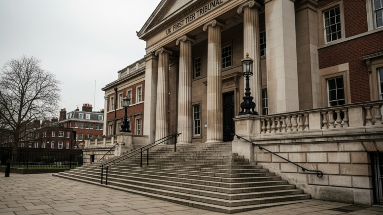 First-tier tribunal building entrance in Britain