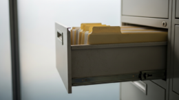 Empty council filing cabinet suggesting limited enforcement records
