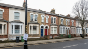 British terraced houses with multiple doorbells indicating HMO