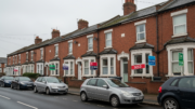 British terraced houses with multiple For Sale signs and SOLD