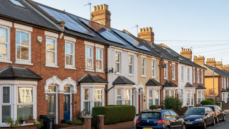UK homes with visible energy-efficiency upgrades