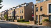 London terraced houses on a bright residential street