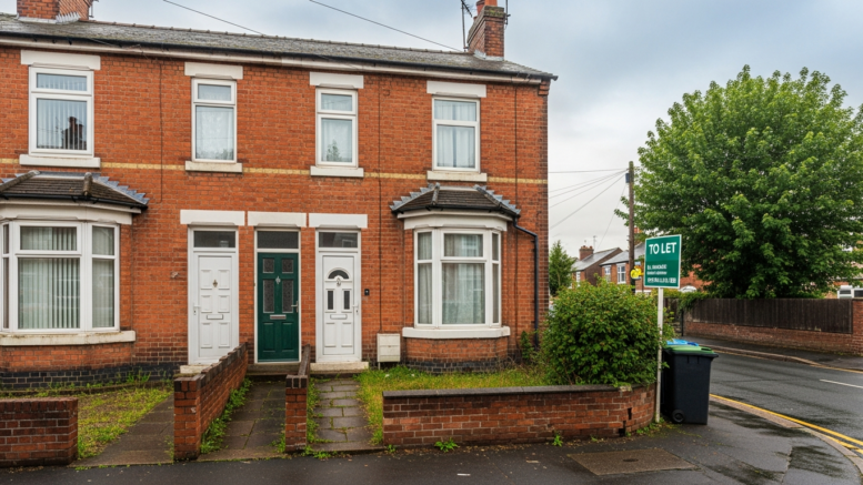 Realistic UK rental property scene for rent market story