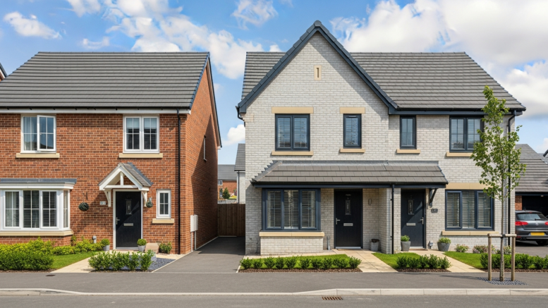 Two similar UK rental homes shown for rent comparison