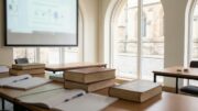 Property training materials in modern classroom