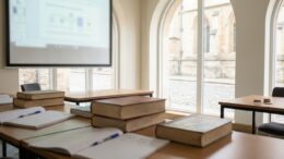 Property training materials in modern classroom