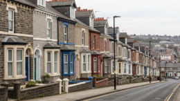Welsh terraced houses on a Cardiff hillside street
