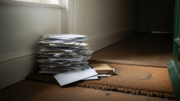 Unopened letters piling up on rental property doormat