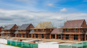 Modern UK housing development under construction