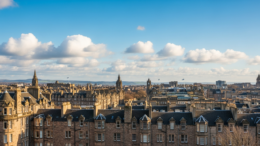 Edinburgh tenements under bright spring daylight