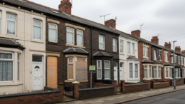 Manchester terraced houses on an overcast day