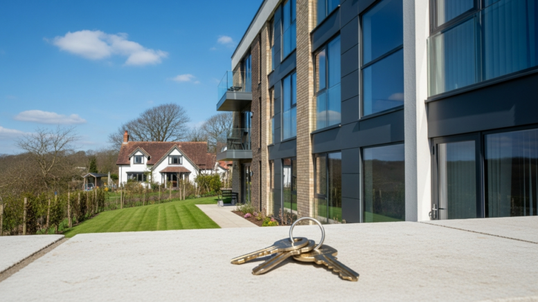 British rental building and keys for buy-to-let lending