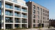 Modern apartment block with balconies in daylight