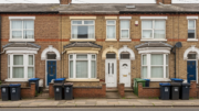 Terraced rental homes on a British street