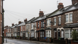 Older UK homes on wet street ahead of EPC upgrades