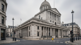 Bank of England facade in central London