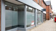 Modern letting agency frontage on a British high street