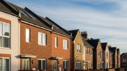 British terraced rental homes in early summer light