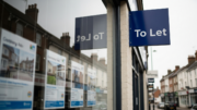 UK letting agent window and To Let board