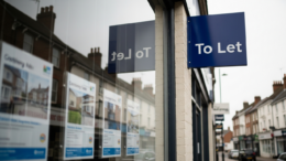 UK letting agent window and To Let board