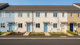 Modern Telford terraced rental homes in daylight