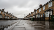British housing street in overcast daylight