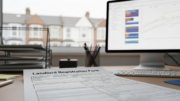 Council desk with landlord registration file