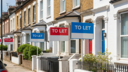 London terrace street with To Let boards