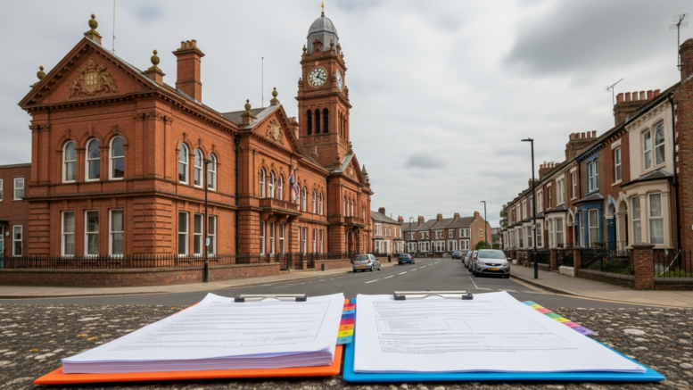 Town hall and rental terraces in licensing story