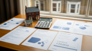 Buy-to-let mortgage comparison desk with calculator