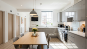 Shared kitchen in a UK house in multiple occupation
